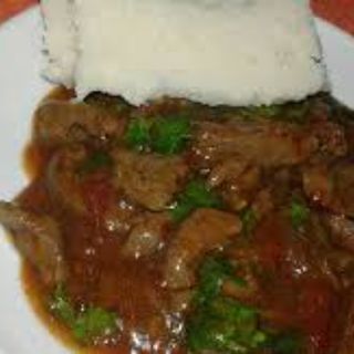 Ugali fried liver+soda