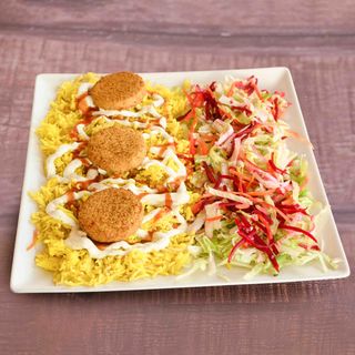 Plato de Arroz con Falafel
