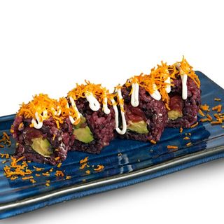 113.Uramaki De Arroz Negro Con Atún Y Aguacate (8 Uds.)