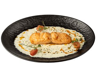 Стейк з лосося з вершковим соусом (300g)