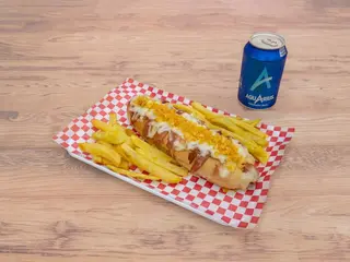 Combo Perrito Loco, Patatas Fritas y Bebida