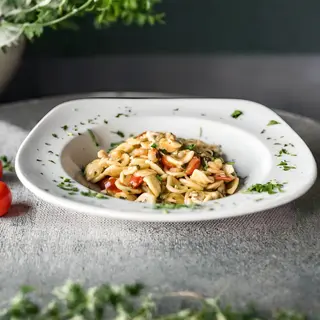 Orecchiette Con Spigola E Gamberetti