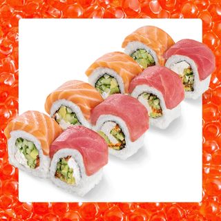 Рол Філадельфія Де Люкс з тунцем та лососем