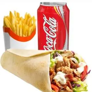 Menú de kebab rollo (mediano)