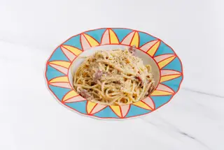 Спагетти Карбонара с говяжьим беконом