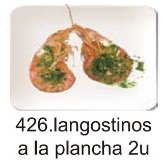 426.langostinos a la plancha 4u