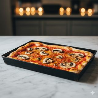 Funghi rossa in teglia