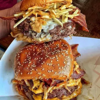 Hamburguesa la BBQ + Ración de Patatas 