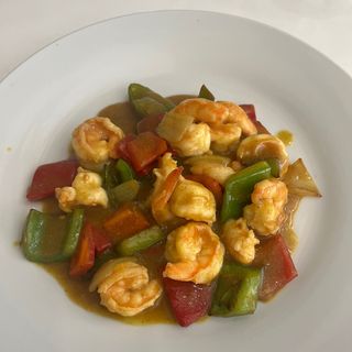 179. Gamberetti in salsa curry