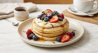 Crema & Fruta Pancakes