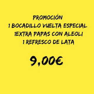 promoción bocadillo de vuelta especial