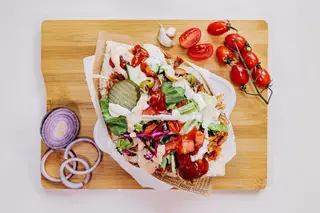 Kebab w bułce samo mięso