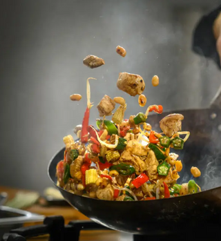 Ración Individual De Wok Gambas