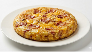 Tortilla De Patata Con Bacon Y Queso Cheddar (Entera)