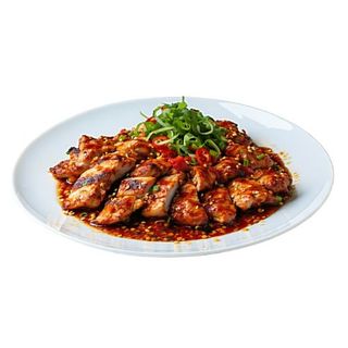 619 Tirillas de pollo de caserío al estilo Szechuán