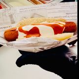 Combo de Hotdog halal con bebida y patatas fritas 