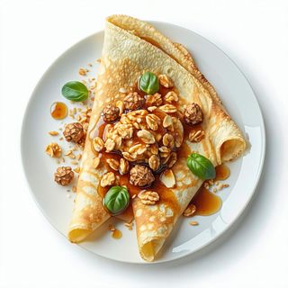 Crepes Rocher e riso soffiato caramellato