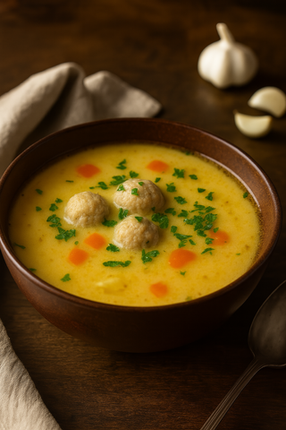 Ciorba a la grec de perisoare
