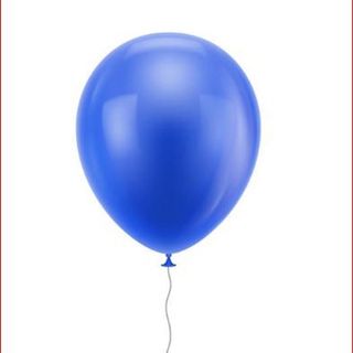 ლურჯი ლატექსის ბუშტი ჰელიუმით