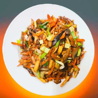 Bambu com Cogumelos Chinês e Algas