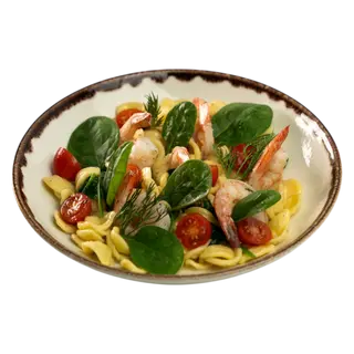 Orecchiette z krewetkami