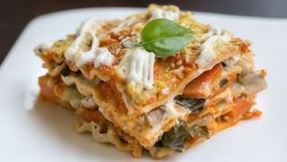 Lasaña Vegetal  queso de cabra