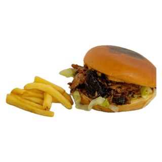 Бургер със свинско джоланче Дюрок и сини сливи