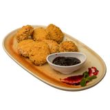 Топени сиренца със сладко от боровинки