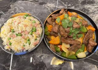 Arroz e Vaca com Picante