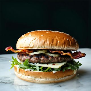 Hamburger angus bacon P. C