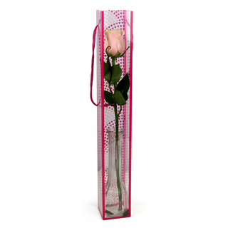 Rosa Con Jarrón De Cristal