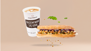 Bagietka z kurczakiem teriyaki + kawa