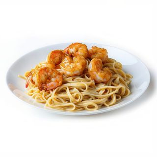 Tallarines Con Gambas Empanadas