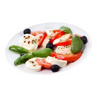 Ensalada Caprese con vinagreta de miel