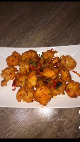 Creveți prăjiți iuți