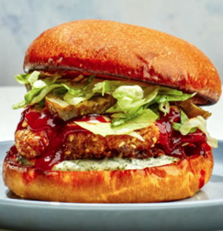 Crispy Chicken Burger with Korean Glaze