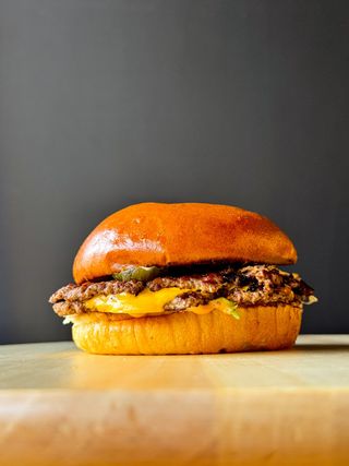 Potato Bun Smashed Burger