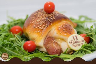 Topolino al forno con prosciutto cotto