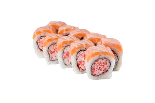 California Gold sałatka surimi owinięta opalanym łososiem