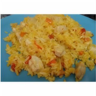 Arroz con cordero en salsa curry