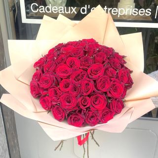 Bouquet de 50 Roses Rouges