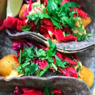 Tacos Gobernador (Tortilla De Maíz Azul)