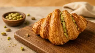 Croasant crema de fistic
