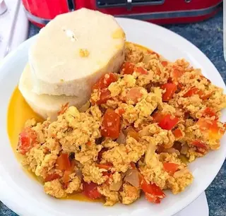 Yam and Egg Sauce