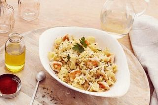 Pollo di crema con funghi