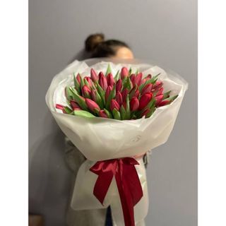 Bukiet tulipanów 51 szt czerwone