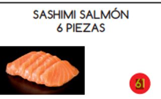 61. Sashimi De Salmón (6 Pzs.)