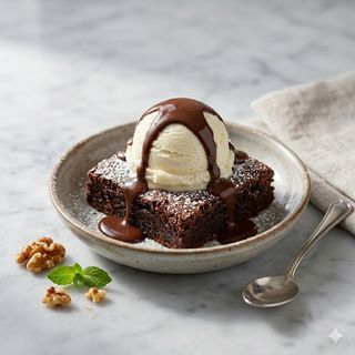 Brownie Con Helado