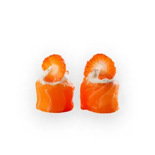 Gunkan Salmão Philadelphia Morango Molho Teriyaki (2 unidades)