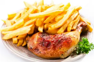 Plat De Frite Au Poulet